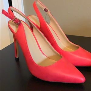NWT express stiletto steak back pink heels